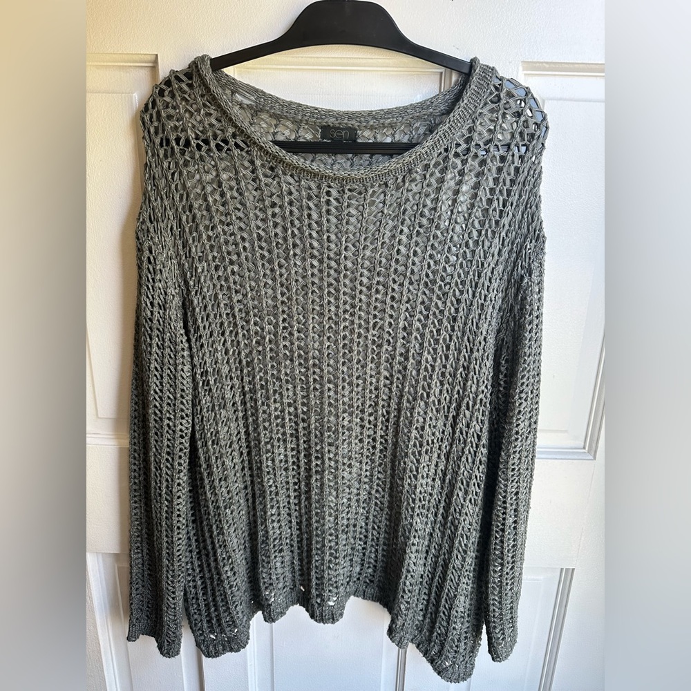 Women's Sen Gray Knit Sweater Size 2